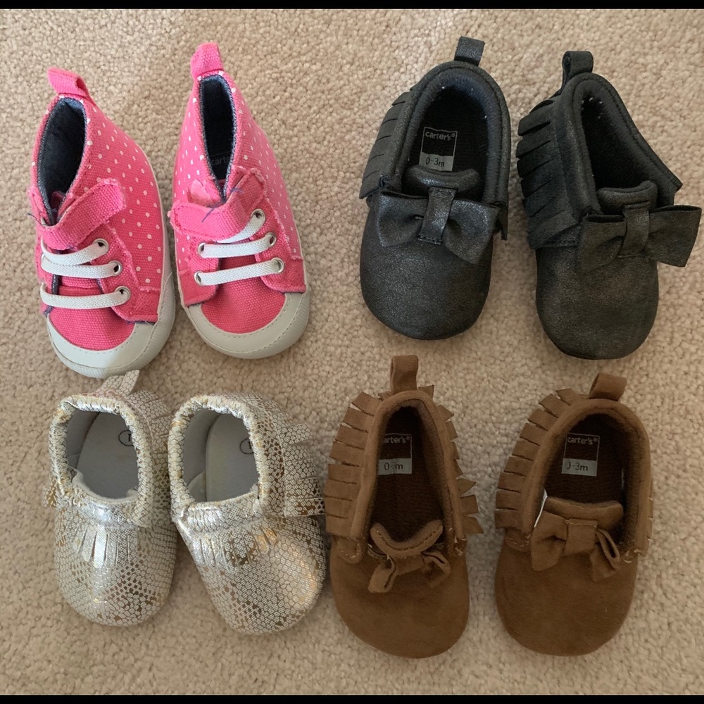Kids 0-3 month girls shoe bundle